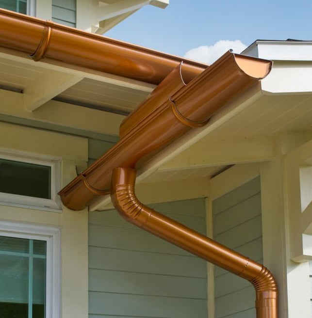 Case of 10 Copper Short "A" 30° Gutter Elbow 2x3 or 3x4  (10 Units)