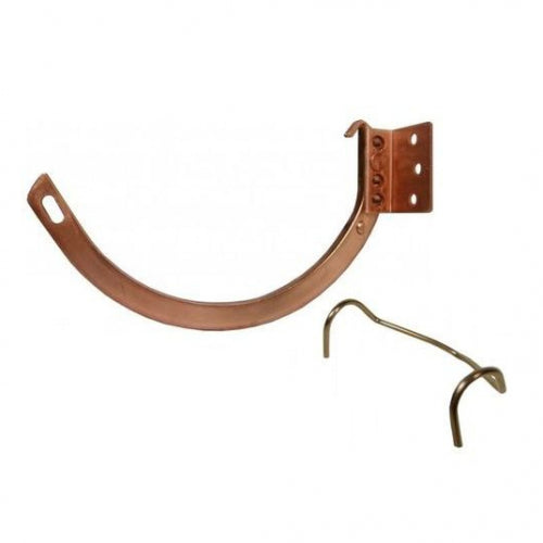 Copper 6" Half Round #10 Combo Gutter Hangers with Clip