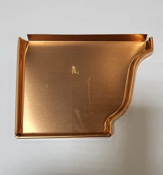 Case of 50 Copper K-Style Gutter End Caps 5" or 6" Left and Right (50 units)