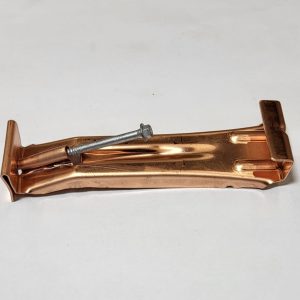 Case of 20 Copper 6" Half Round Quick Screw Hidden Gutter Hangers